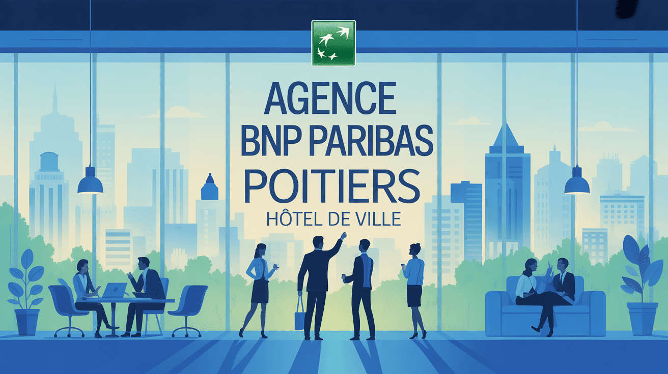 agence bnp paribas poitiers hotel de ville illustration centre-ville
