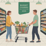 couple fait courses budget courses pour 2 personnes par mois 2024 supermarché