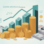 combien peut-on gagner en bourse par mois graphique croissance
