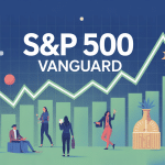 Investissement facile dans le s and p 500 vanguard, graphique et icônes