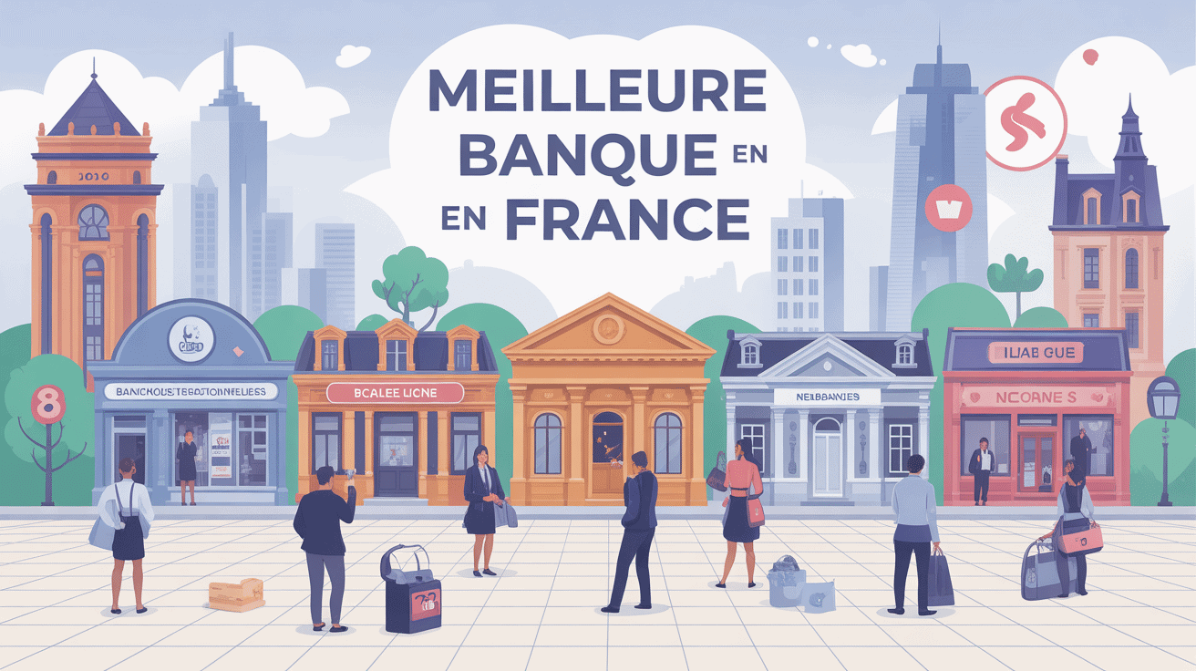 illustration des meilleurs banque en France en 2025