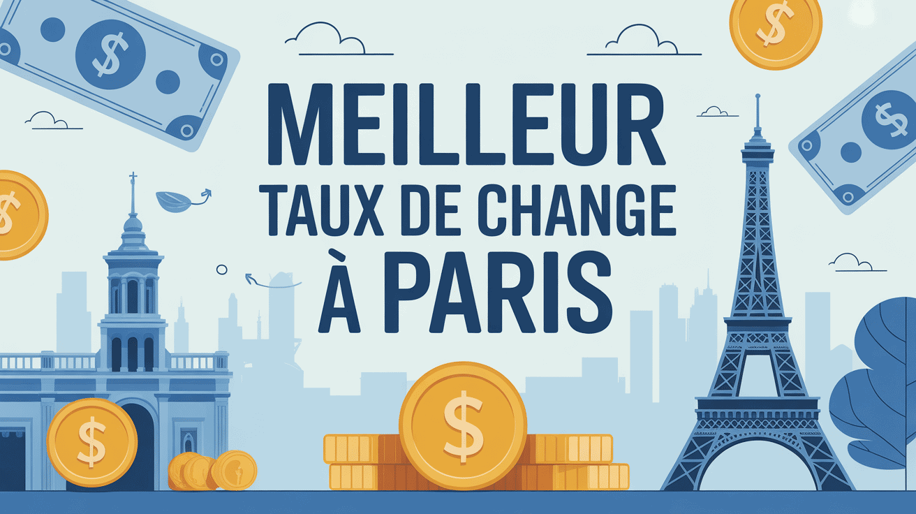 meilleur taux de change paris illustration moderne