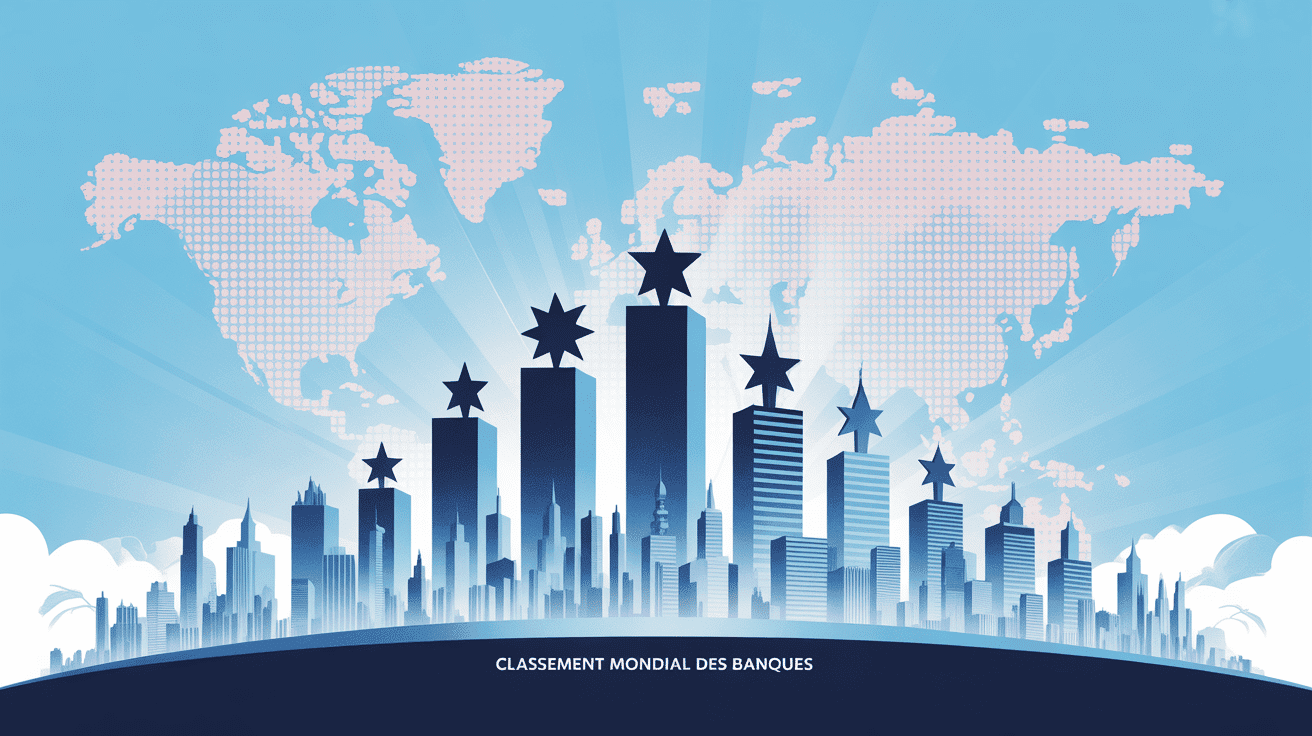Panorama classement mondial des banques, grandes banques sur carte du monde