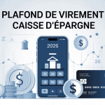 Illustration plafond virement caisse epargne 2024 smartphone carte bancaire