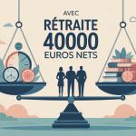quelle retraite pour un salaire de 4000 euros net illustration vectorielle équilibre vie active retraite