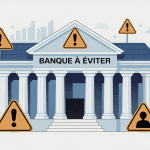 Illustration vectorielle quelles sont les banques à éviter