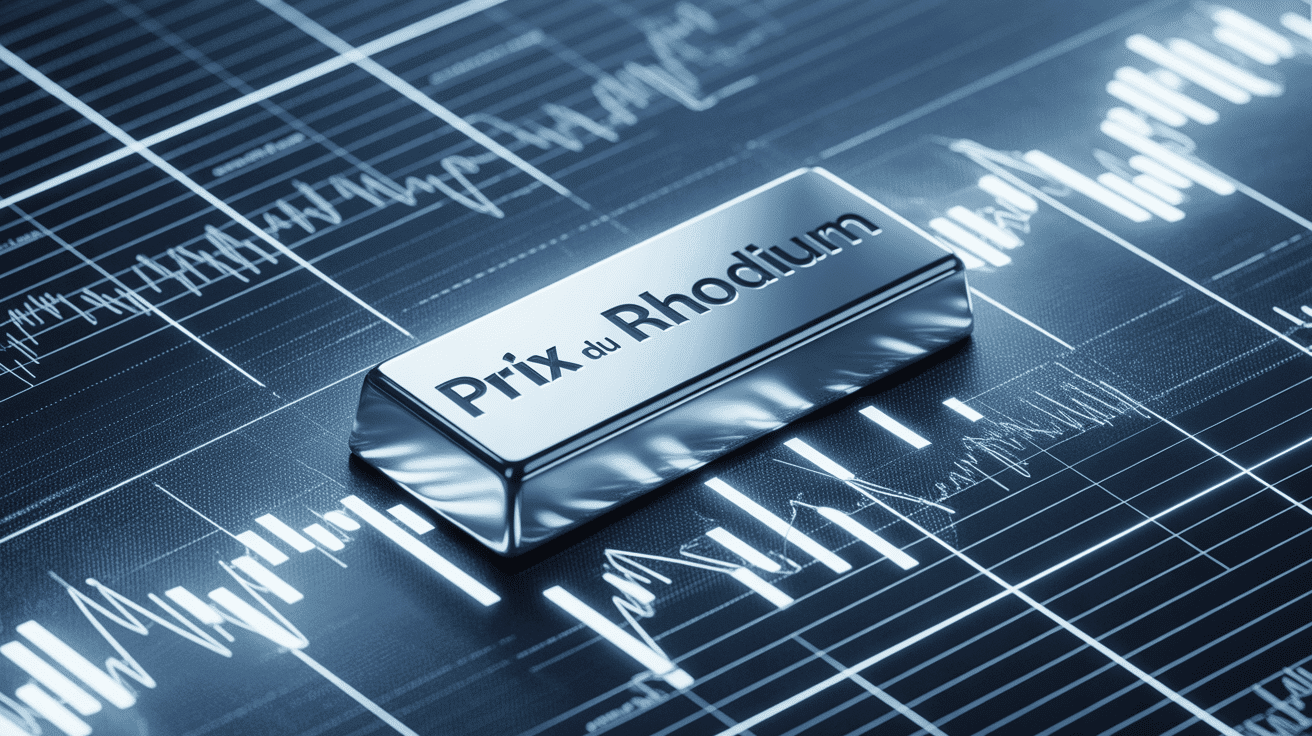 Illustration rhodium prix barre graphique financier