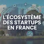 Illustration vectorielle de l'écosystème des startups en France avec innovation et durabilité