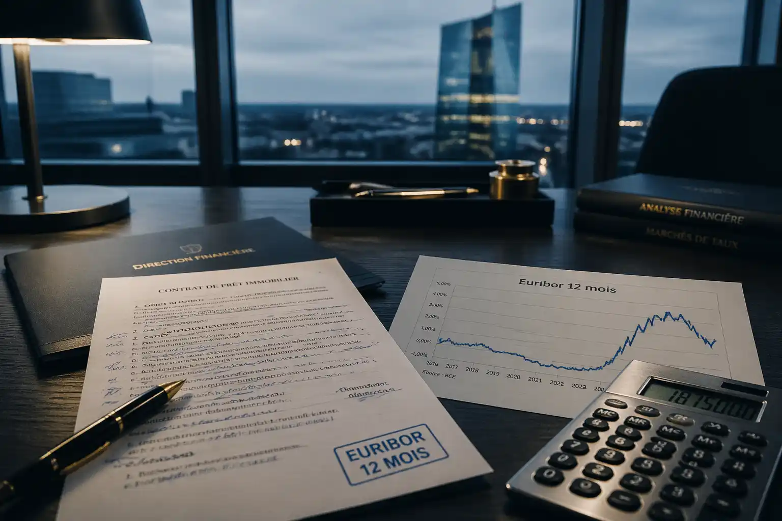 bureau contrat graphique euribor 12 mois