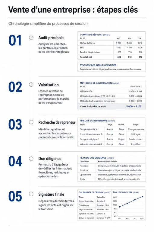 Étapes clés pour vendre son entreprise avec succès