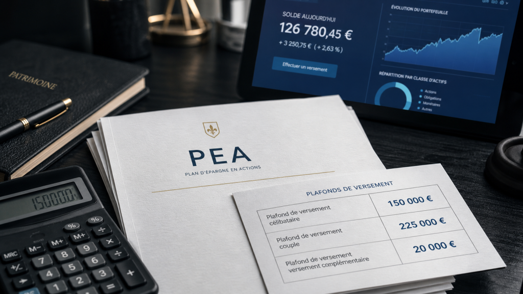 Plafond de versement PEA : 150 000 euros, règles de cumul et exceptions