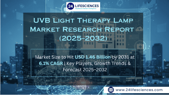 UVB Light Therapy Lamp Market Size to Hit USD 1.46 Billion by 2031 at 6.1% CAGR UVB Light Therapy Lamp Market Size to Hit USD 1.46 Billion by 2031 at 6.1% CAGR