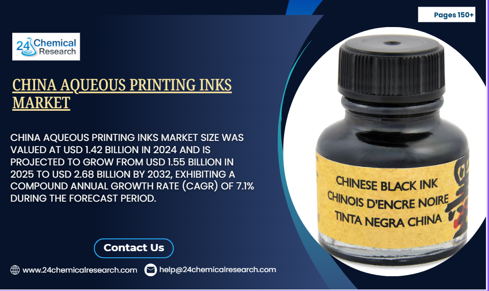 China Aqueous Printing Inks Market to Reach USD 2.68 Billion by 2032, Driven by Sustainable Packaging Demand