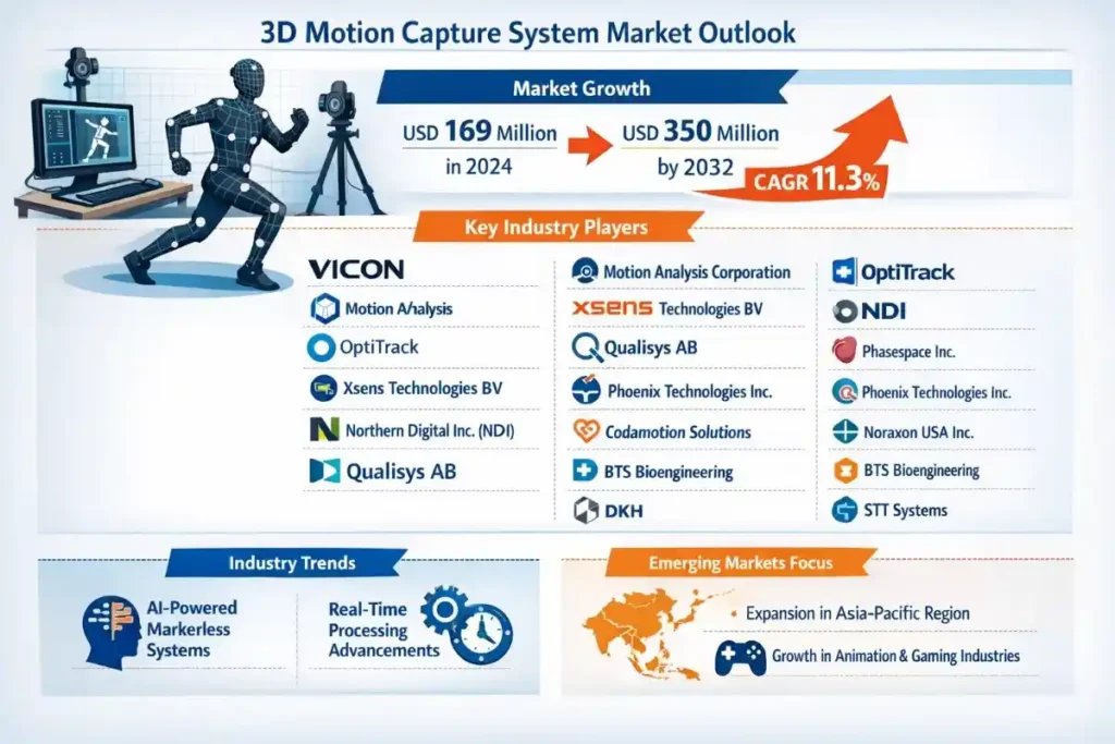 3D Motion Capture System Market to Reach USD 350 M…