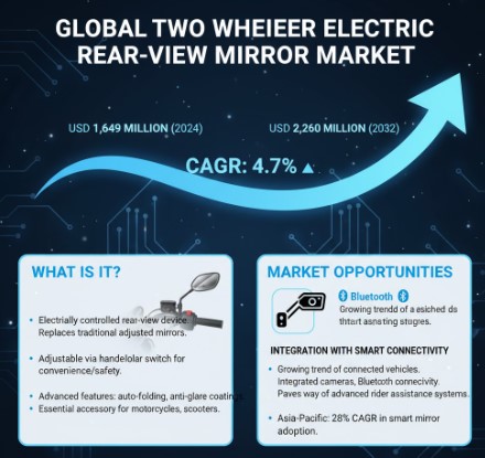 Two-Wheeler Electric Rear-View Mirror Market to Re… Two-Wheeler Electric Rear-View Mirror Market to Re…