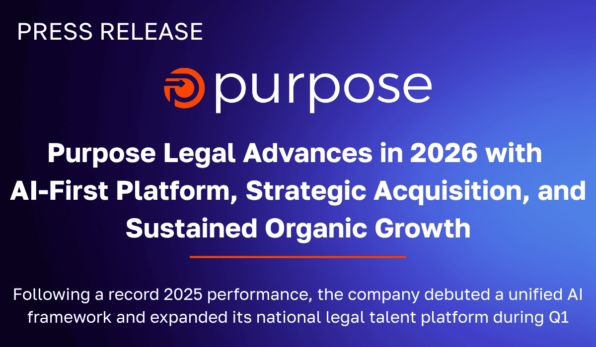Purpose Legal's 2026 AI-driven platform and strategic growth initiatives.