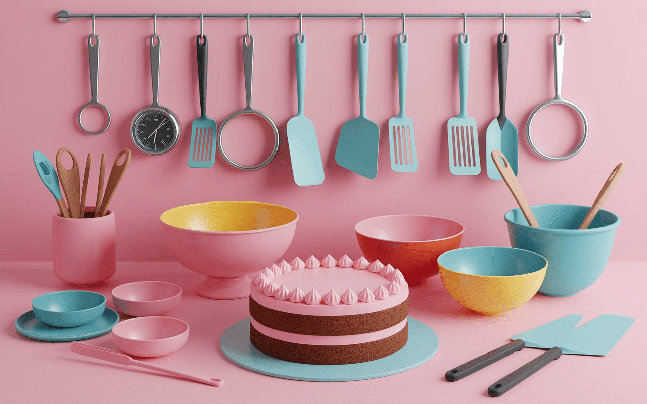 outils et montage entremet paques pâtissier