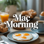 table mac morning avec viennoiseries cafe jus et oeufs