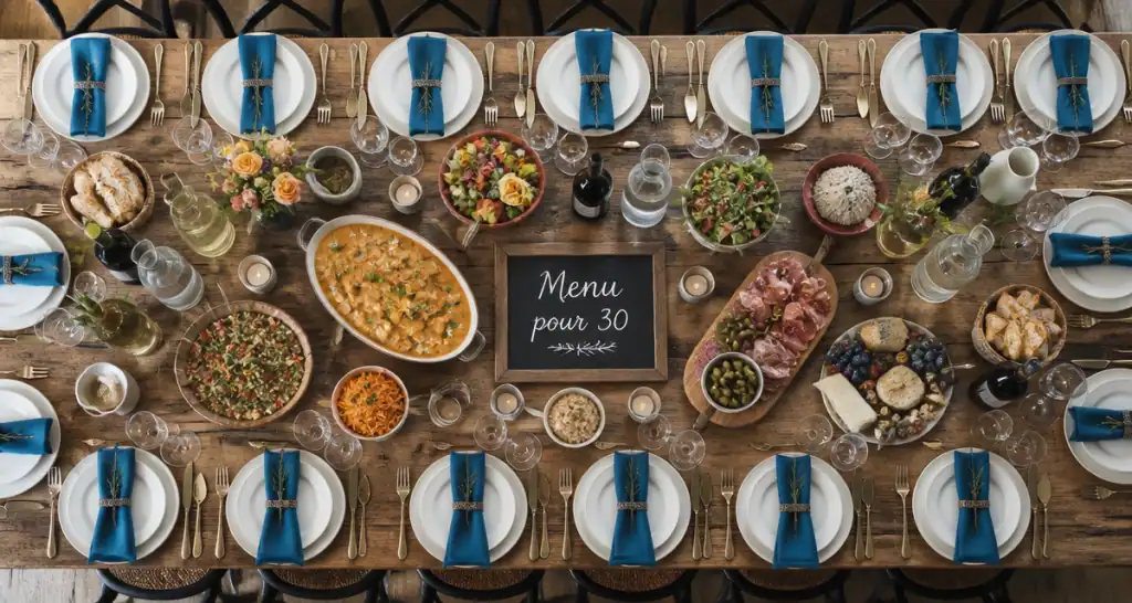 Repas pour 30 personnes : 3 stratégies pour régaler vos invités sans stress