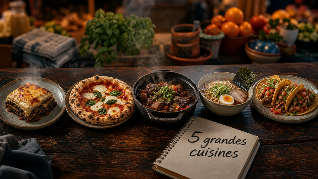 Grèce, Italie, France, Japon, Mexique : ce qui distingue vraiment les 5 grandes cuisines du monde