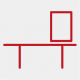 Icon that shows a small space requirement