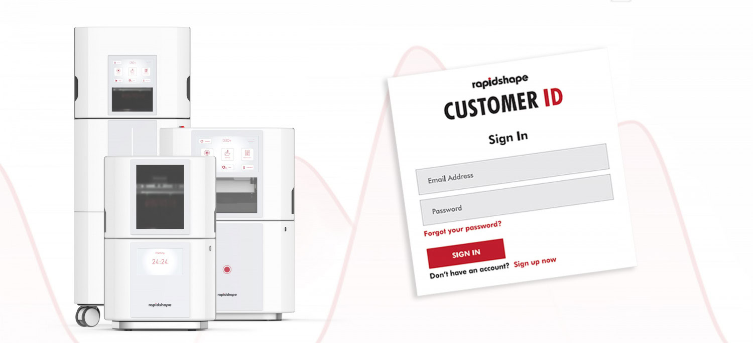 Image Showing Rapid Shape Customer Portal Login