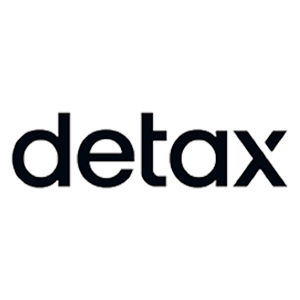 Image shows the DETAX logo