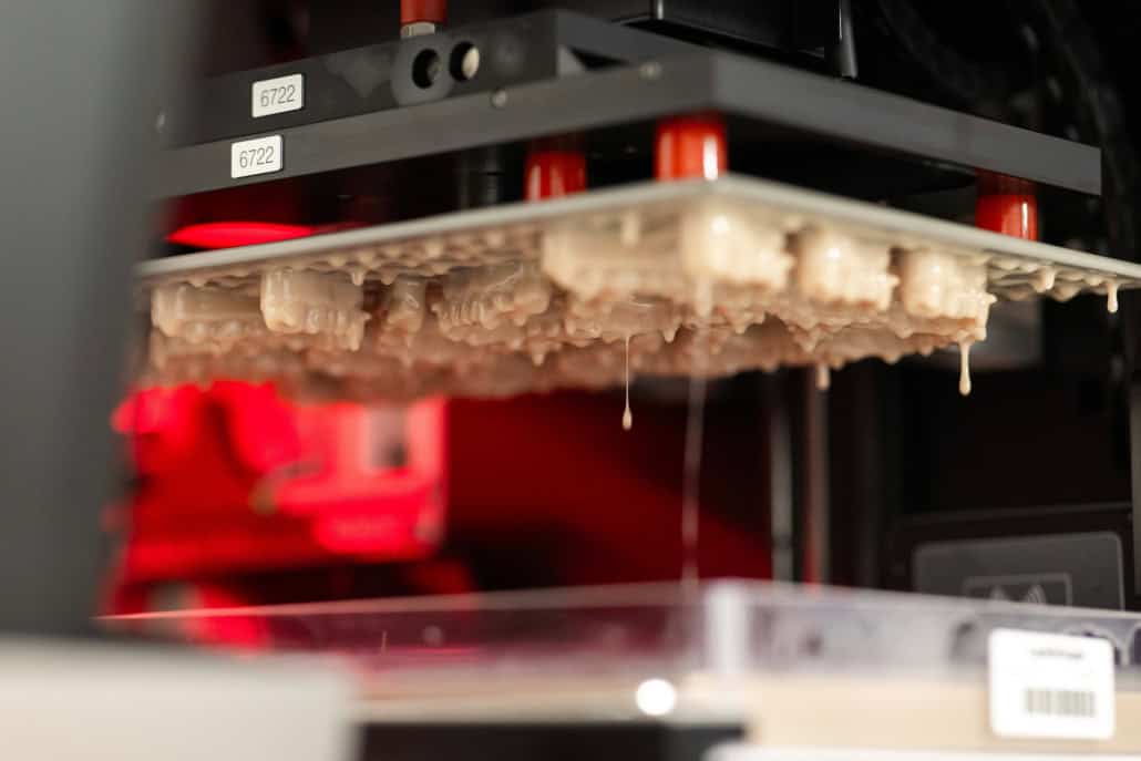 Image shows Dental Models printed with RS Inline 3.0 with Force Feedback