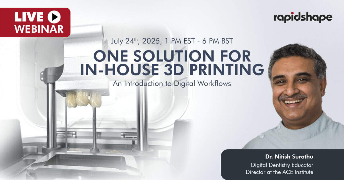 ONE Solution for In-house 3D printing webinar banner