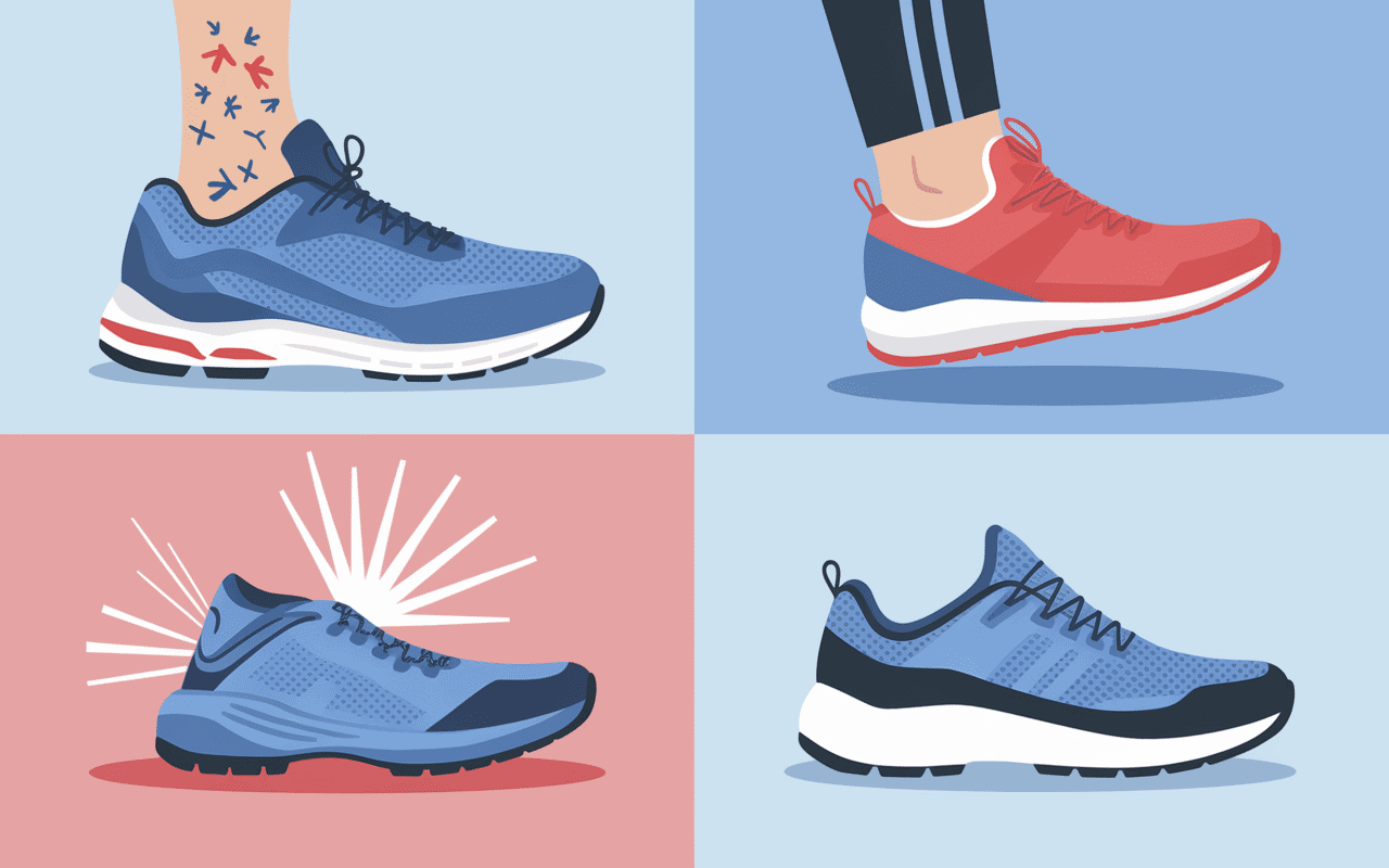 Chaussures serrées et traumatismes causes bleu sur les ongles des pieds