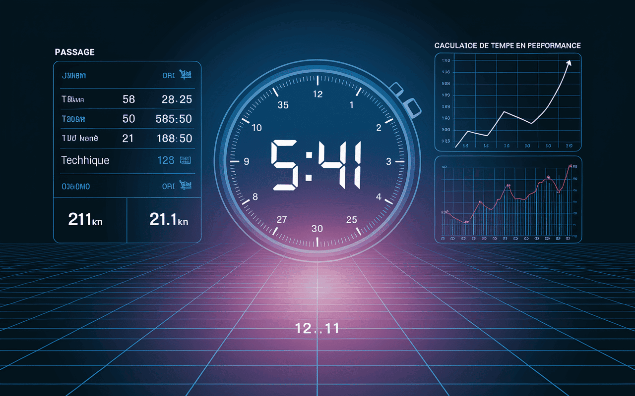 calcul allure semi marathon 2h temps passage chrono