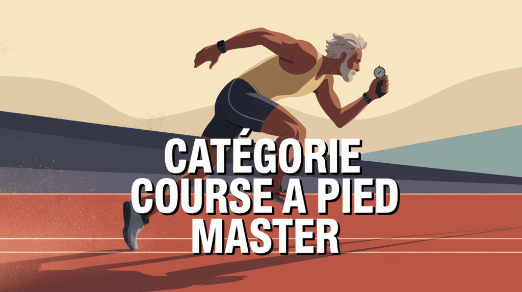 Coureur mature catégorie course à pied master sur piste