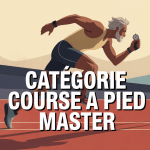 Coureur mature catégorie course à pied master sur piste