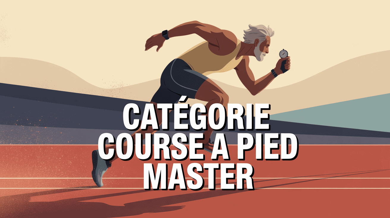 Coureur mature catégorie course à pied master sur piste