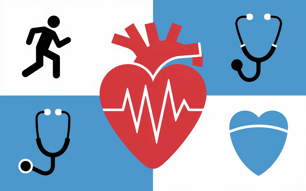 certificat médical course à pied illustration coeur ekg coureur