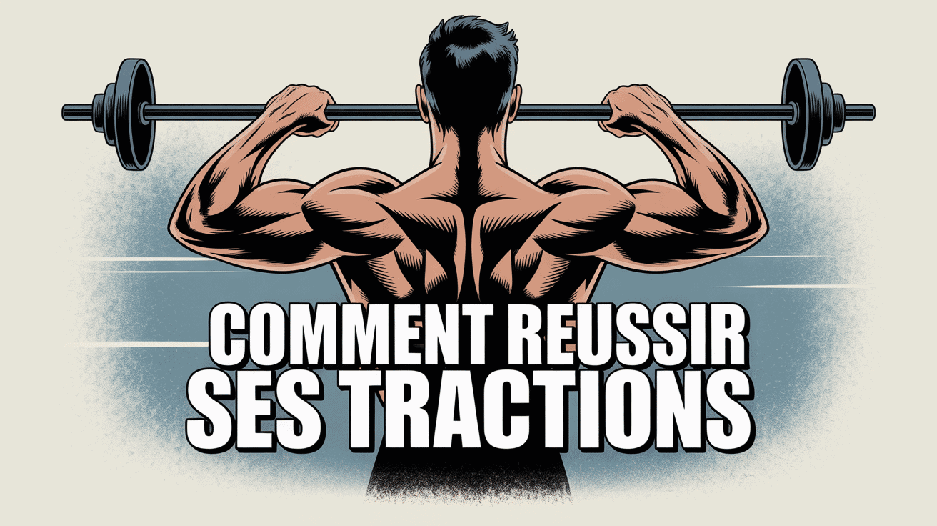 comment faire des tractions homme musclé à la barre