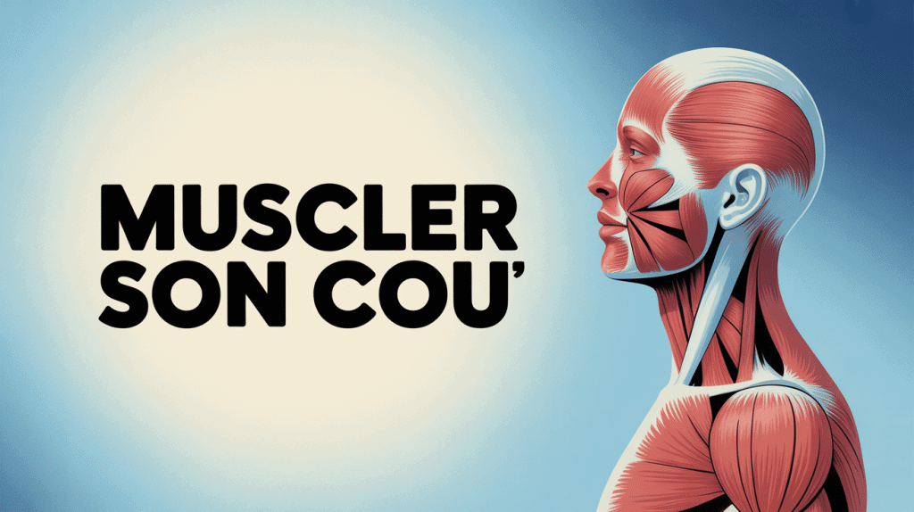 comment muscler son cou silhouette anatomique stylisée