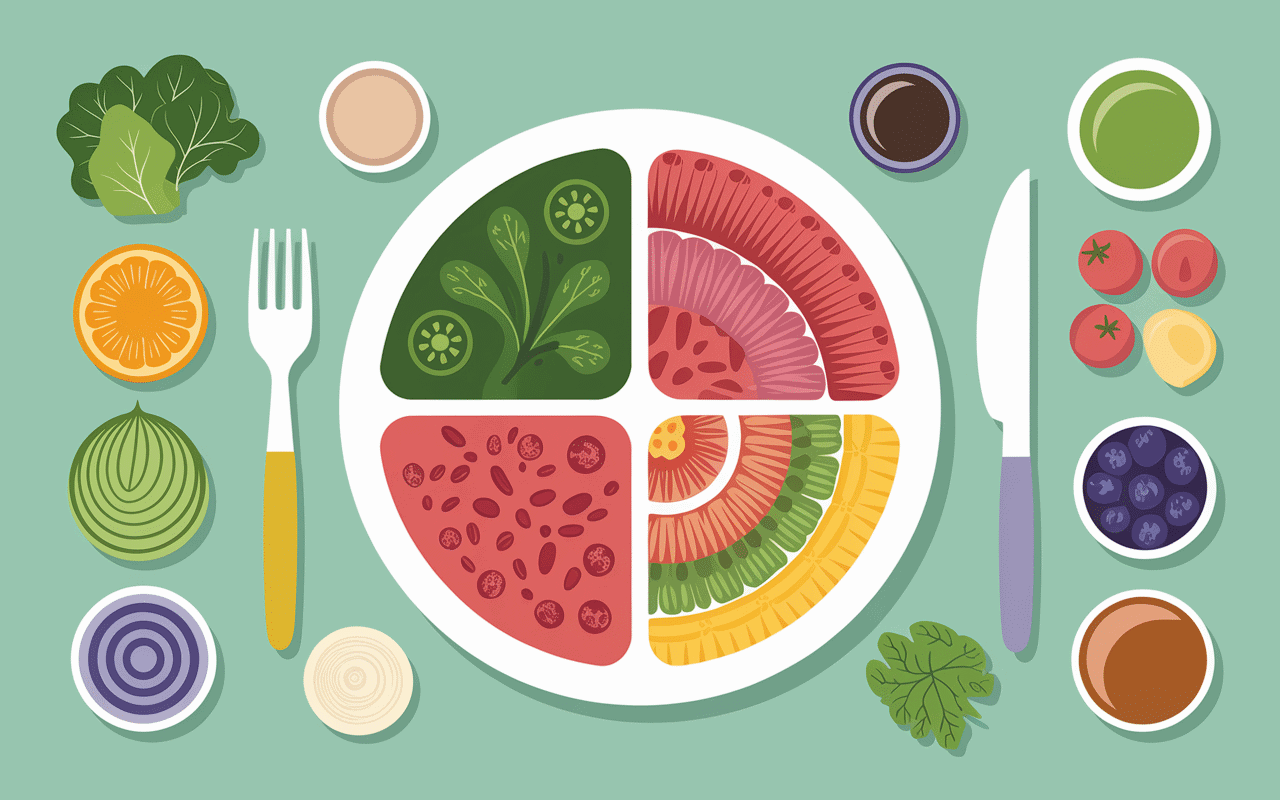 comment perdre 20 kilos assiette équilibrée aliments frais