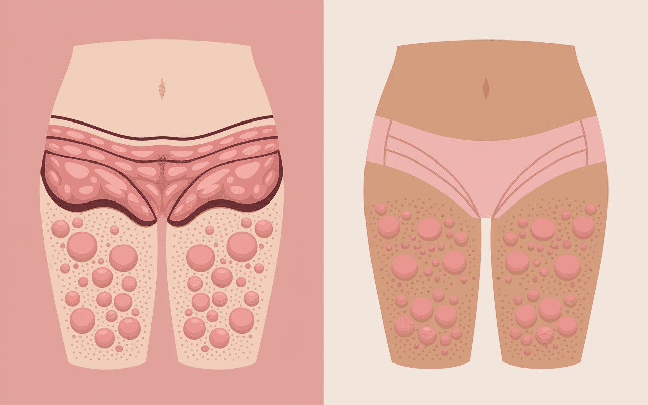 schéma comment perdre la cellulite aux cuisses