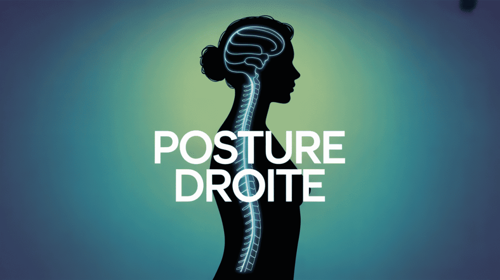 Comment se tenir droit silhouette profil colonne vertébrale alignée