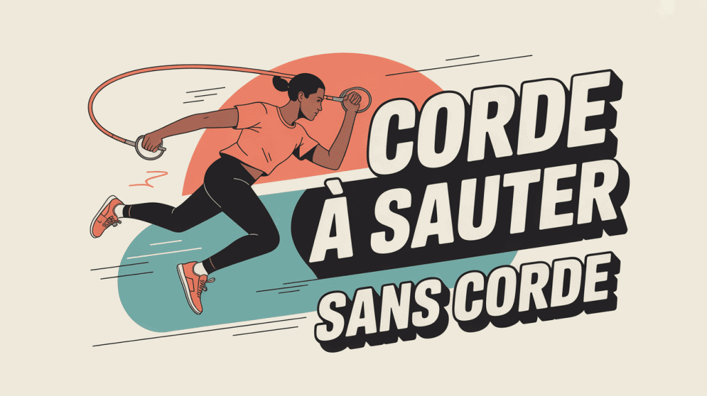 personne silhouette avec corde a saute sans corde dans un décor dynamique