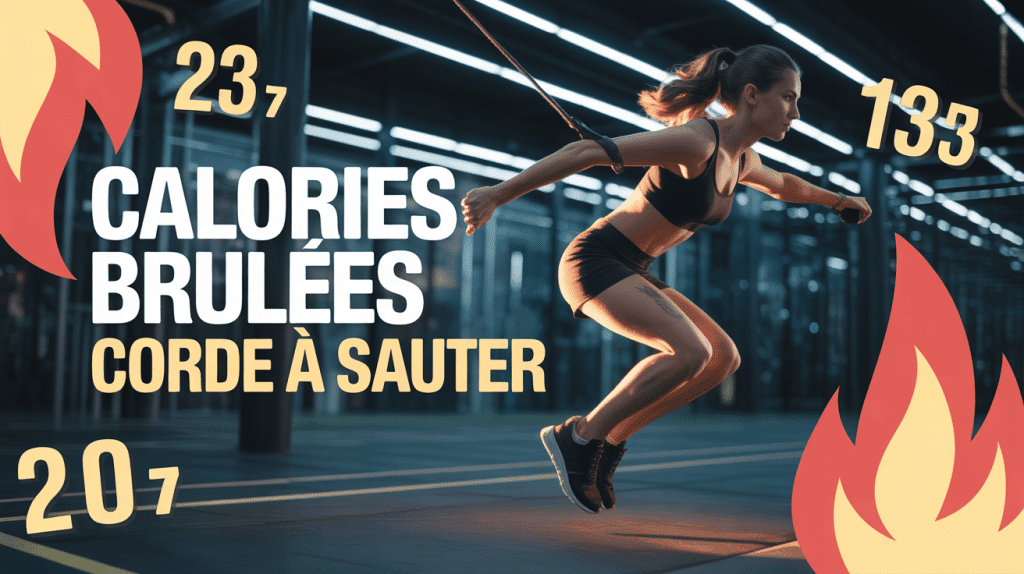 corde a sauter calorie personne sautant flammes chiffres