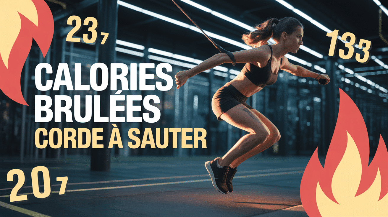 corde a sauter calorie personne sautant flammes chiffres