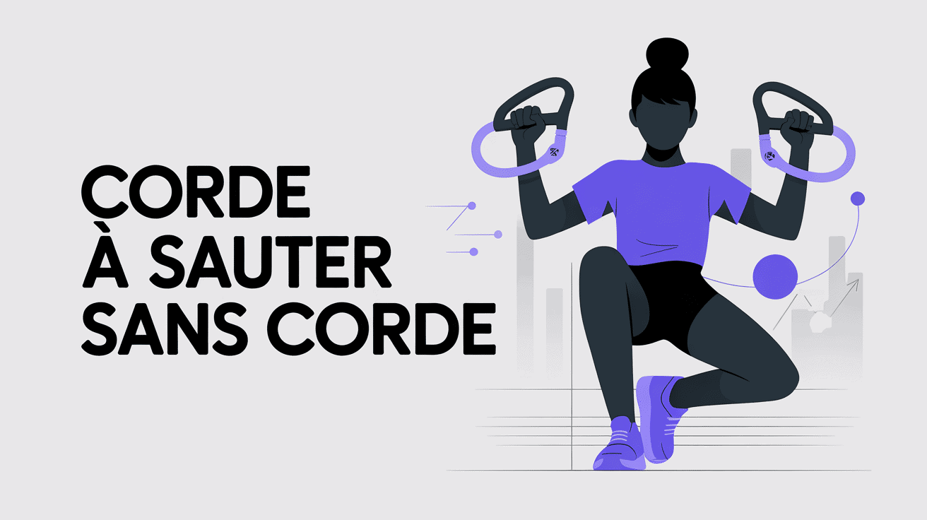 corde a sauter sans corde illustration silhouette