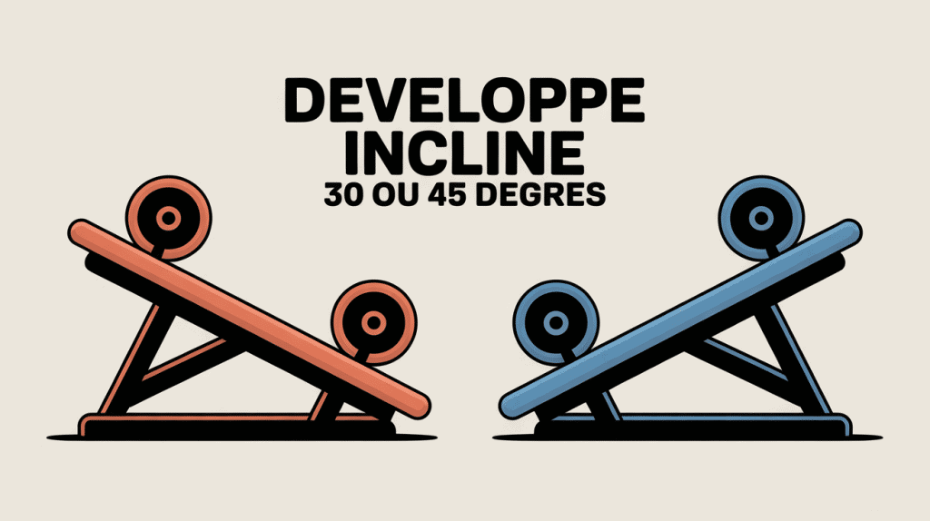 Banque incline developpe incline 30 ou 45 degres