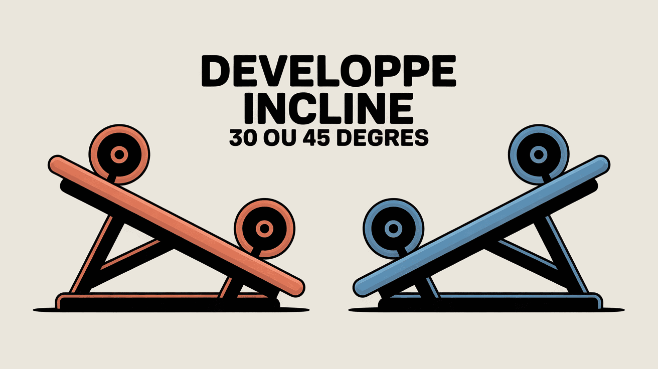 Banque incline developpe incline 30 ou 45 degres