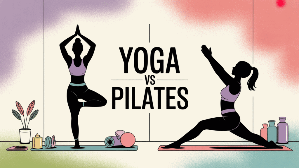 Difference entre yoga et pilate femme postures comparées
