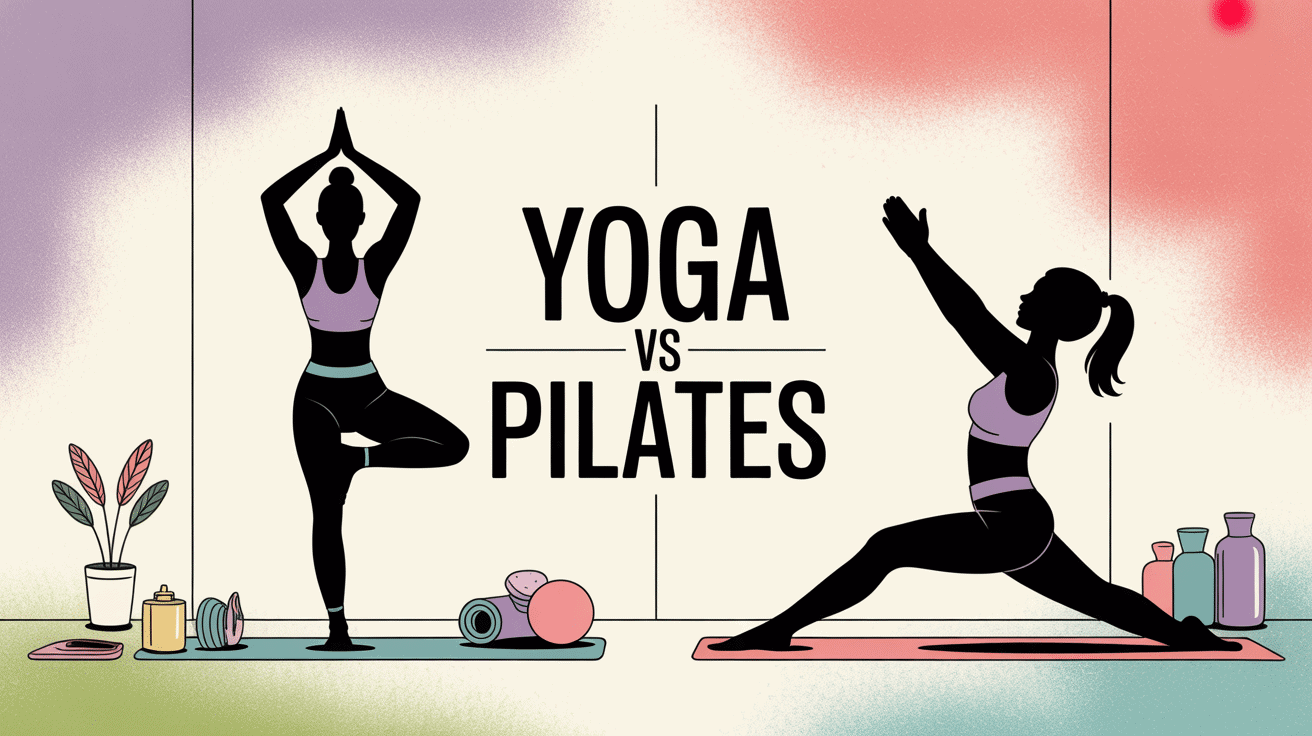 Difference entre yoga et pilate femme postures comparées