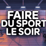Faire du sport le soir illustration salle de gym coucher de soleil