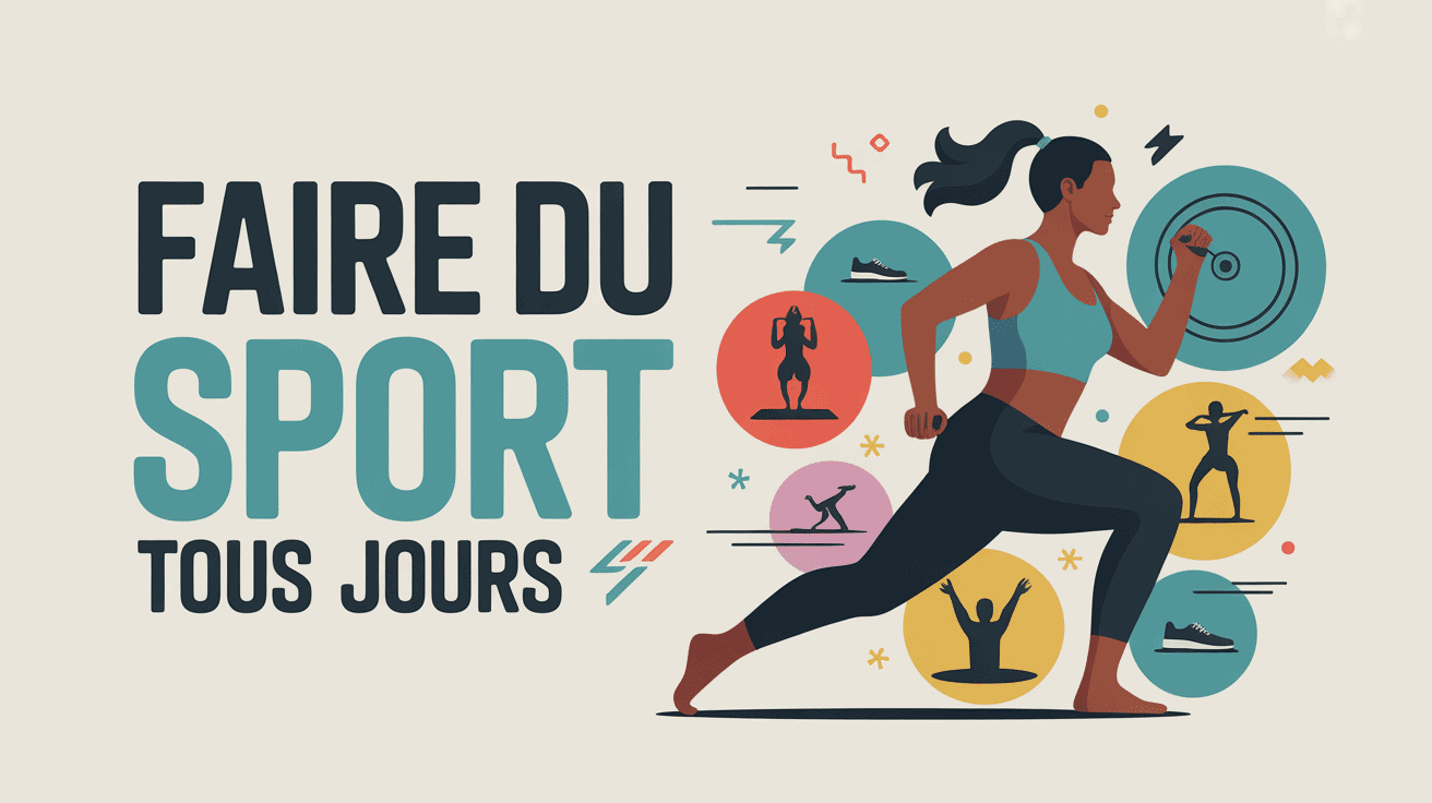 Illustration faire du sport tous les jours icones activités